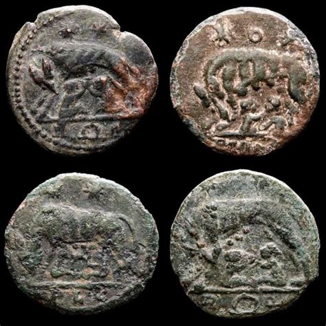 Roman Empire Lot comprising four 4 Æ Follis City Catawiki