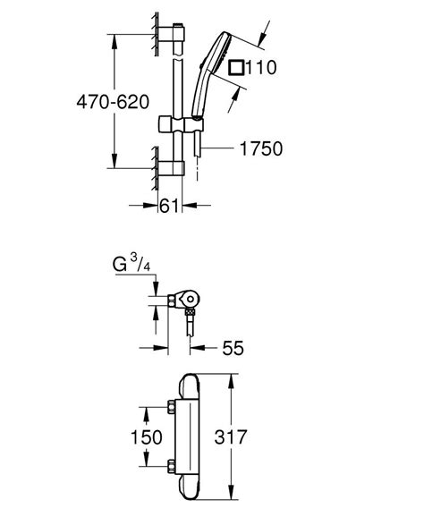 Grohtherm Shower Safety Mixer Grohe