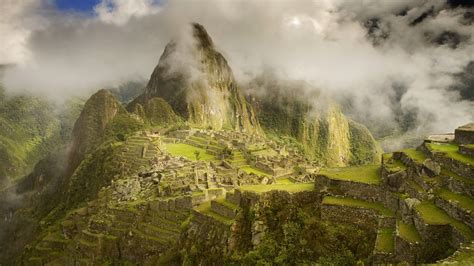 Machu Picchu Inca Ruins Overgrowth Jungle Landscape Hd Wallpaper