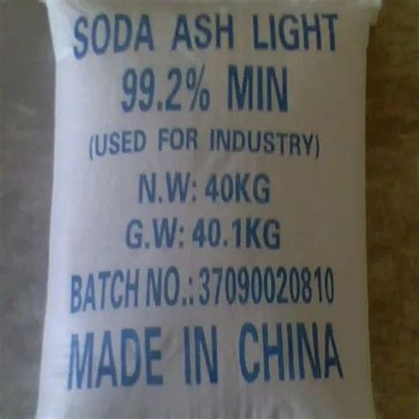 Light Soda Ash Sodium Carbonate Industrial Grade China Sodium