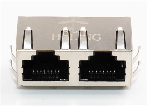 8P8C 1 x 2 porty Złącze żeńskie RJ45 przez otwór w otworze ekranowany ...
