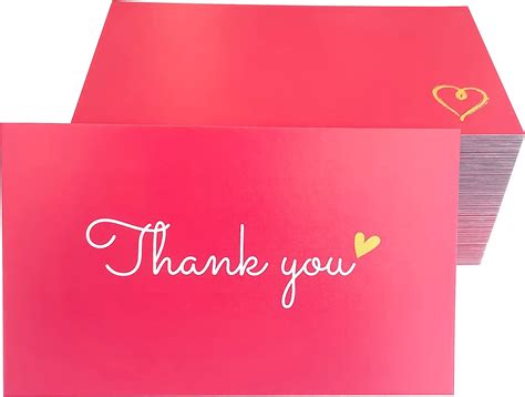 Rxbc2011 100 Little Thank You Cards Gold Heart Design Bulk Thank You Notes For All