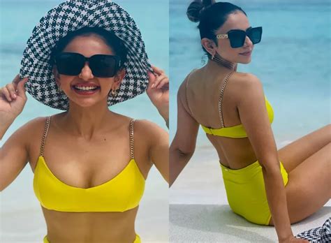Rakul Preet Singh Looks Super Gorgeous In A Yellow Bikini Stories