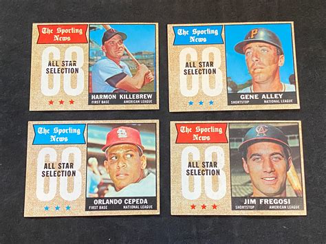 Sold Price 4 VGEX 1968 Topps Baseball All Stars Killebrew Invalid