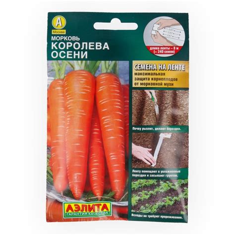 "Аэлита" Семена (лента) Морковь Королева осени купить за 40,00 ₽ в ...