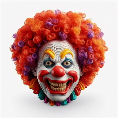 Clown Face emoji on white background high quality 4k hdr 30684002 Stock ...