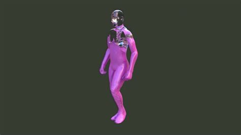 Artstation Glass Man Walking With Liquid