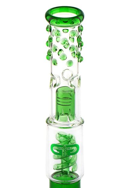 Grace Glass Og Spiral Beaker Green Beefys Bongs