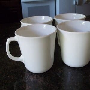 4 Just White Corelle Coffee/tea Mugs 8 0oz. - Etsy