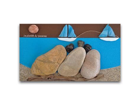 Pebble Art I Love Plmtbk By Yasavas Beach Rock Art Pebble Art Sea