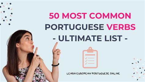 Ultimate List Of The 50 Most Common Portuguese Verbs