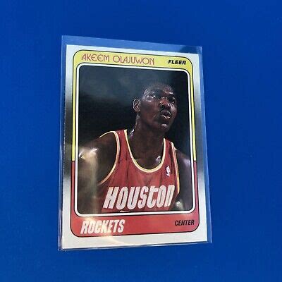 Akeem Olajuwon 53 1988 Fleer Basketball Houston Rockets 1230 EBay