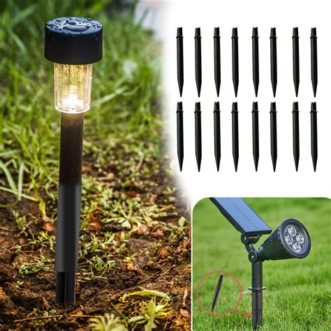 Zhouqiannn 16pcs Ground Plug Lights Stakes Ground Light Solar Garden Replacement Lamp Plugyard