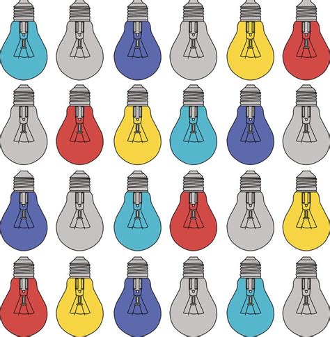 Colorful Light Bulb Pattern