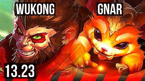 Wukong Vs Gnar Top Solo Kills M Mastery Na Master