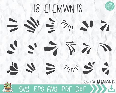 Design Element Svg Bundle Accent Svg Flourish Svg Ornaments Etsy