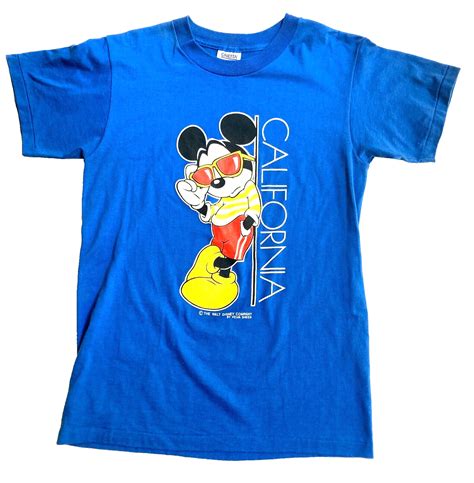 Vtg 80s Disney Velva Sheen Mickey Mouse California T Gem