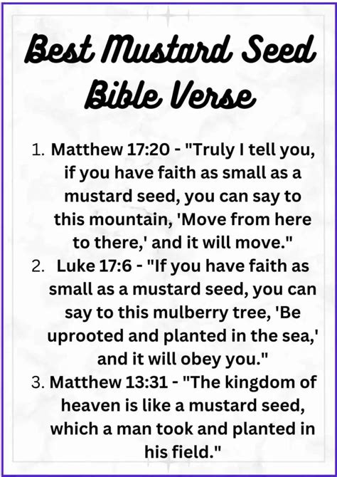 50 Mustard Seed Bible Verses You Should Know Daily Blessings