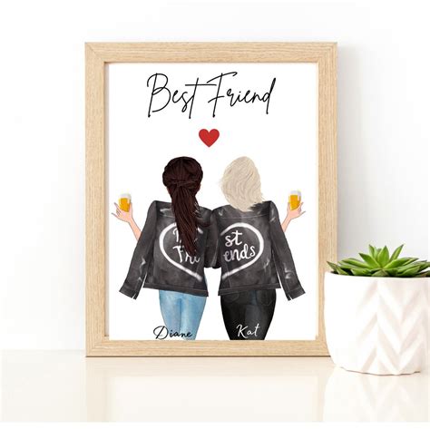 Best Friend Personalised Prints T Personalised Friendship Etsy Uk