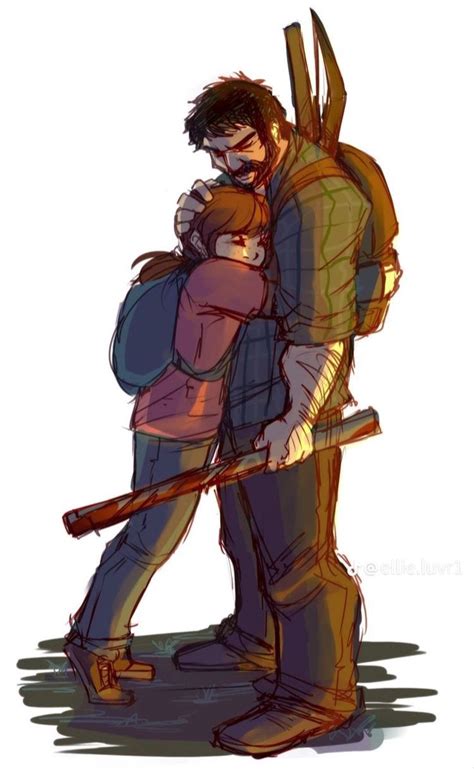 The Last Of Us Fan Art Tlou Wallpaper Ellie Williams Joel Miller Edge