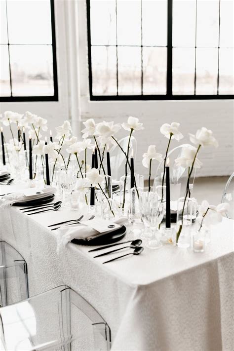 Minimal Styled Wedding With Sophisticated Black And White Color Scheme