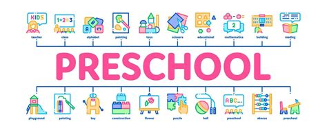 Preschool Education Minimal Infographic Banner Vector 19469051 Vector ...