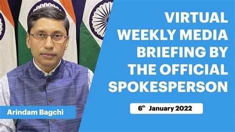 Virtual Weekly Media Briefing By The Official Spokesperson January