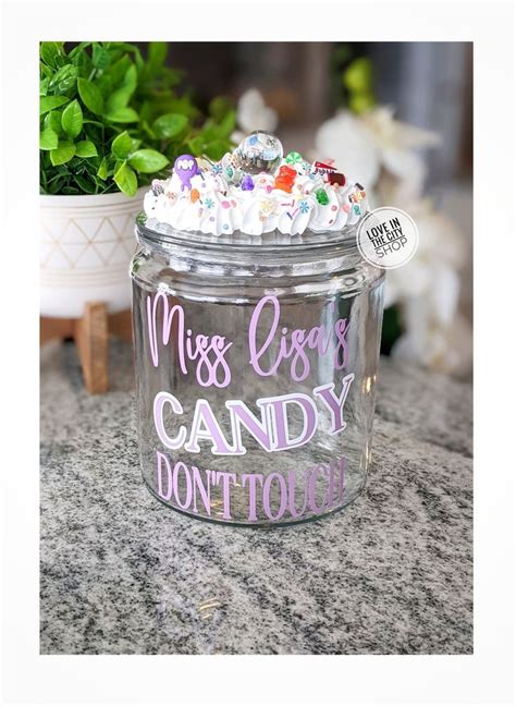 Custom Candy Jar Candy Holder Birthday Candy Funny Candy Jar Office Candy Jar Receptionist