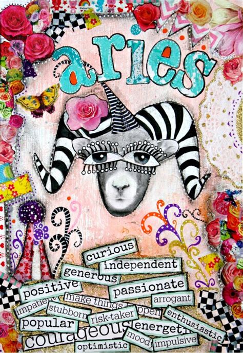 Aries art Aries print horoscope art astrology by ThisRosyLife