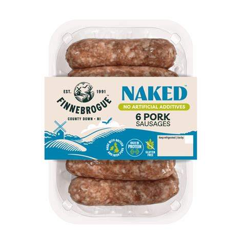 Naked Pork Sausages No Artificial Additives Finnebrogue