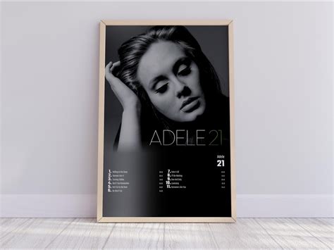 Adele 21 Album Cover Poster For Home Wall Art Etsy