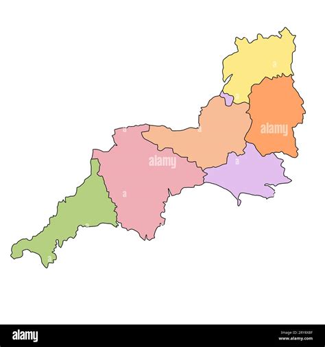 Simple Map Of South West England Is A Region Of England With Borders