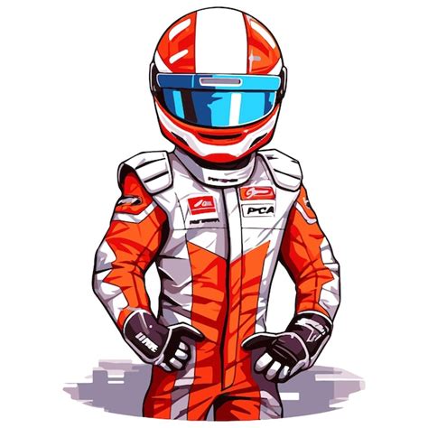 Premium Vector Racing Car Driver Mascot Vector Illustration