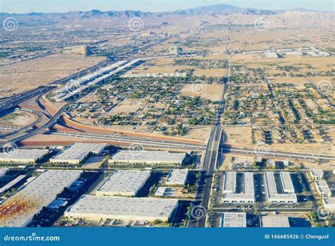 Las Vegas aerial view stock photo. Image of factory - 166685926