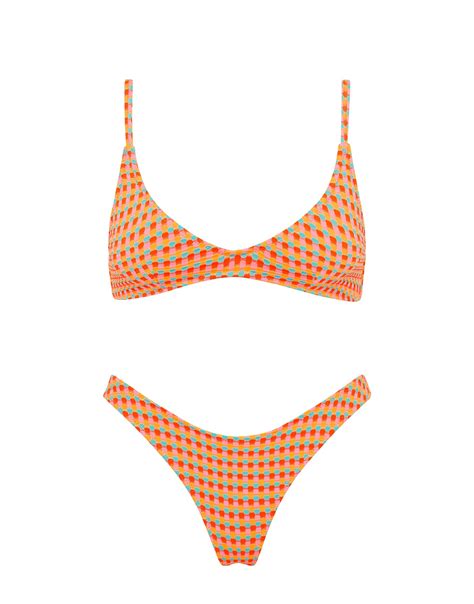 MAIA GARA Textured Scoop Bikini Set – Triangl