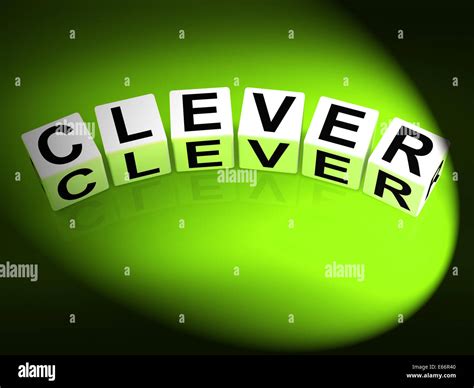 Clever Dice Meaning Adept and Intellectually Quick-Witted Stock Photo ...