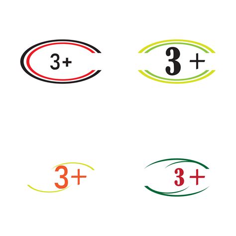3 plus icon symbol vector illustration design template 3643531 Vector ...