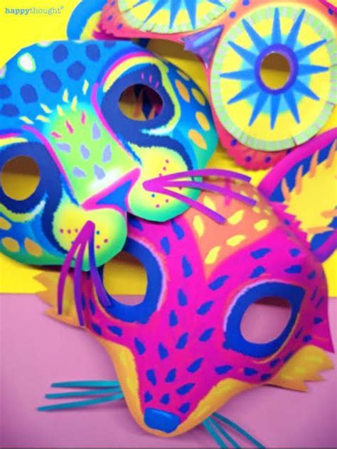 Make Your Own Alebrije Mask Rabbit Jaguar Owl And Fox Mask Templates