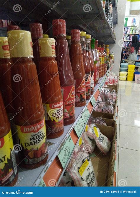 Prices Of Hot Sauces In One Of The Stores In Pacitan Indonesia Editorial Image Image Of