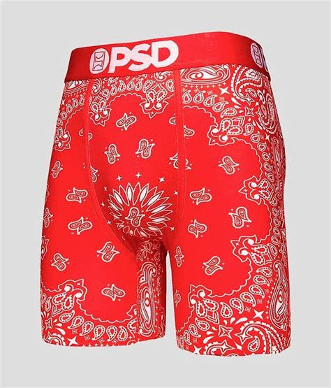 Psd Red Bandana Stretch Boxer Briefs Mens Boxers In Red Buckle