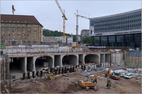 Am Nordkopf Der Zuk Nftigen Haupthaltestelle Stuttgart Ein