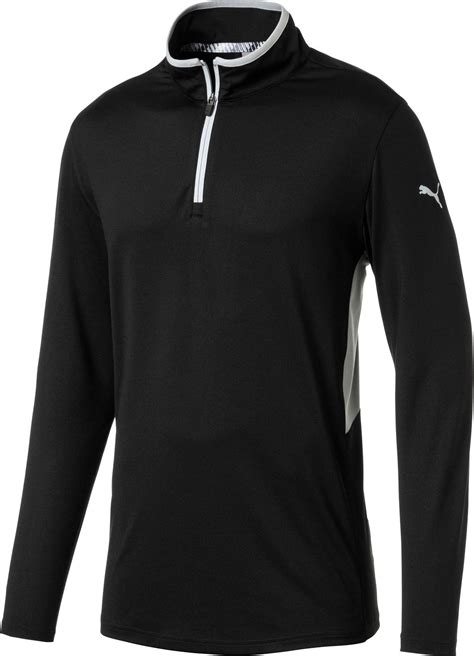 Puma Rotation 1⁄4 Zip Golf Pullover In Black For Men Lyst