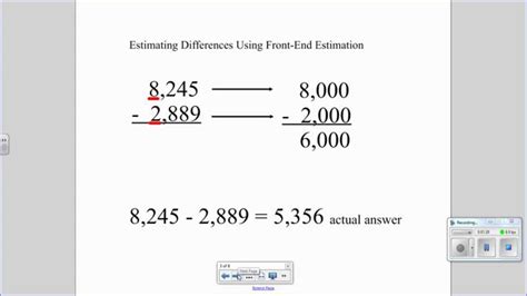 Front End Estimation Worksheets