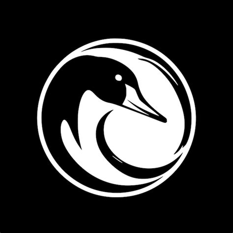 Premium Vector Swan Minimalist And Flat Logo Vector Illustration