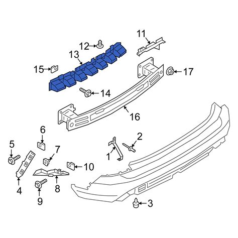 Ford Oe Lj Z A Rear Bumper Impact Absorber