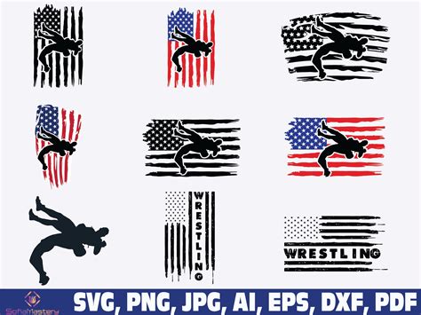 Wrestling Svg Png Wrestling Svg American Flag Wrestling Wrestle Svg