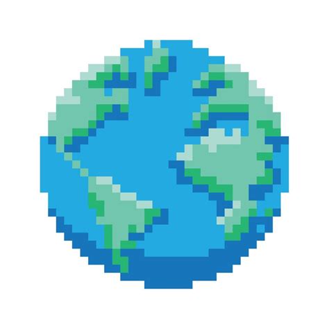 World Planet Pixelated 11147468 Vector Art At Vecteezy