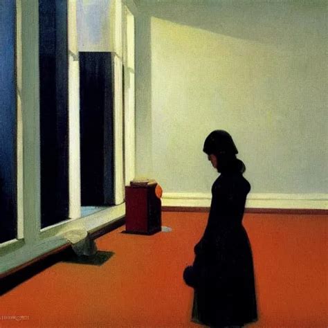 Painting Of A Flooded House Interior By Edward Hopper Stable Diffusion