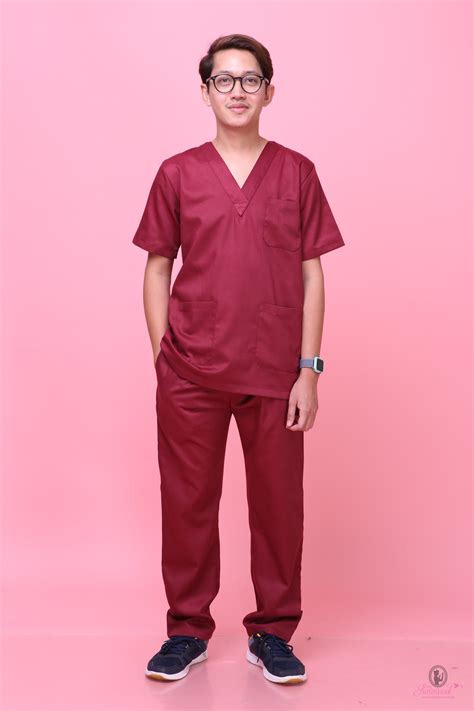 Scrub Suit Unisex Maroon