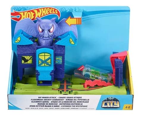 Hot Wheels Pista Ataque Do Morcego Na Mansao Mattel Fnb Mercadolivre